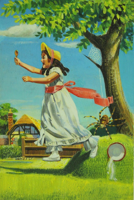 453x674 Ladybird Original Artwork For Sale Nursery Rhymes Frank Hampson - Nursery Rhymes Painting