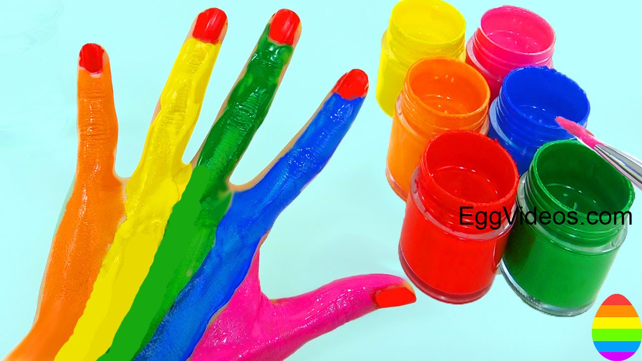 1280x720 Body Painting Learning Colors Video For Children Finger Family - Nursery Rhymes Painting