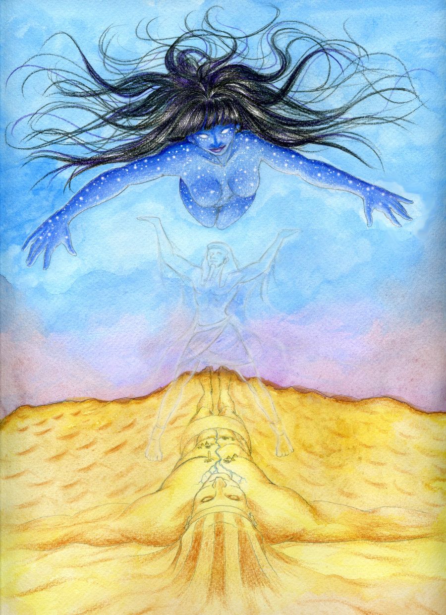 900x1240 Nut, Egyptian Sky Goddess By Virginia Brubaker Bead Embroidery - Nut Painting