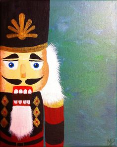 236x295 Santa Claus Painting Acrylic Prints - Nutcracker Painting