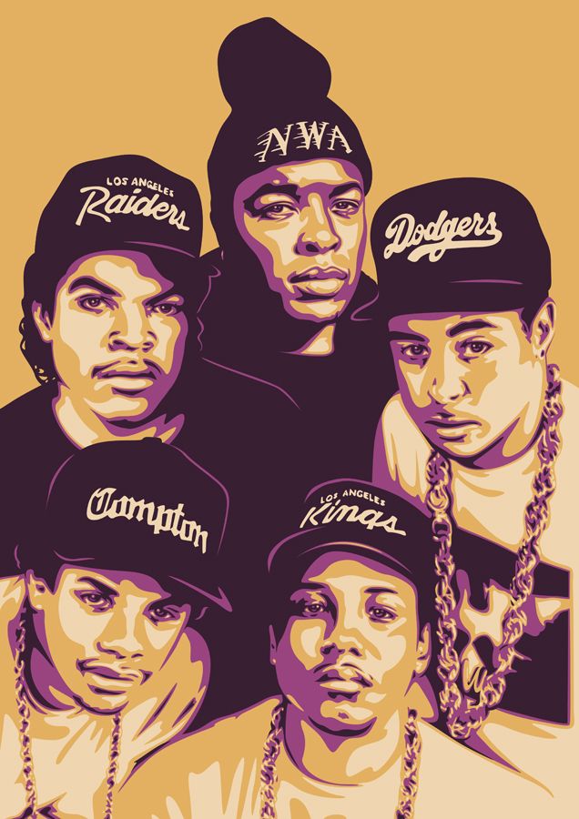 636x900 N.w.a By On @ Hip Hop Forever - Nwa Painting