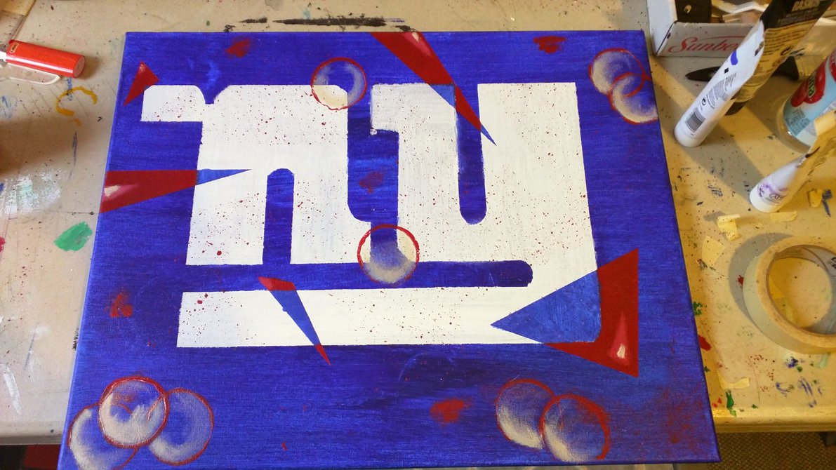 1191x670 Ny Giants Birthday Painting By Theregulardude - Ny Giants Painting