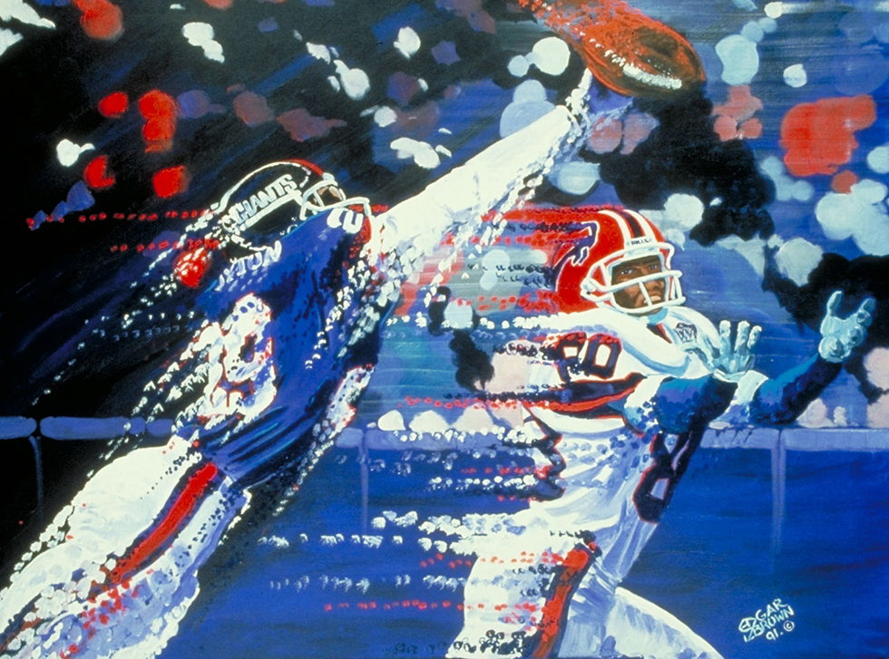 980x727 New York Giants Artwork By Artist Edgar J. Brown - Ny Giants Painting