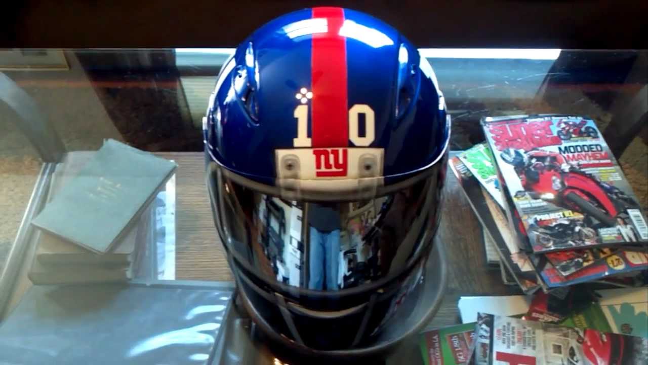 1280x720 New York Giants Motorcycle Helmet Custom Painted By Www.airgraffix - Ny Giants Painting