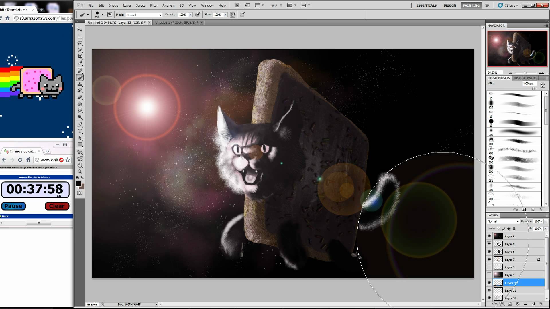 1920x1080 Nyan Cat Speed Painting - Nyan Cat Painting