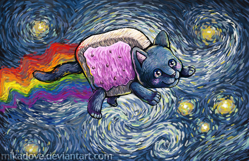 1024x663 Image - Nyan Cat Painting