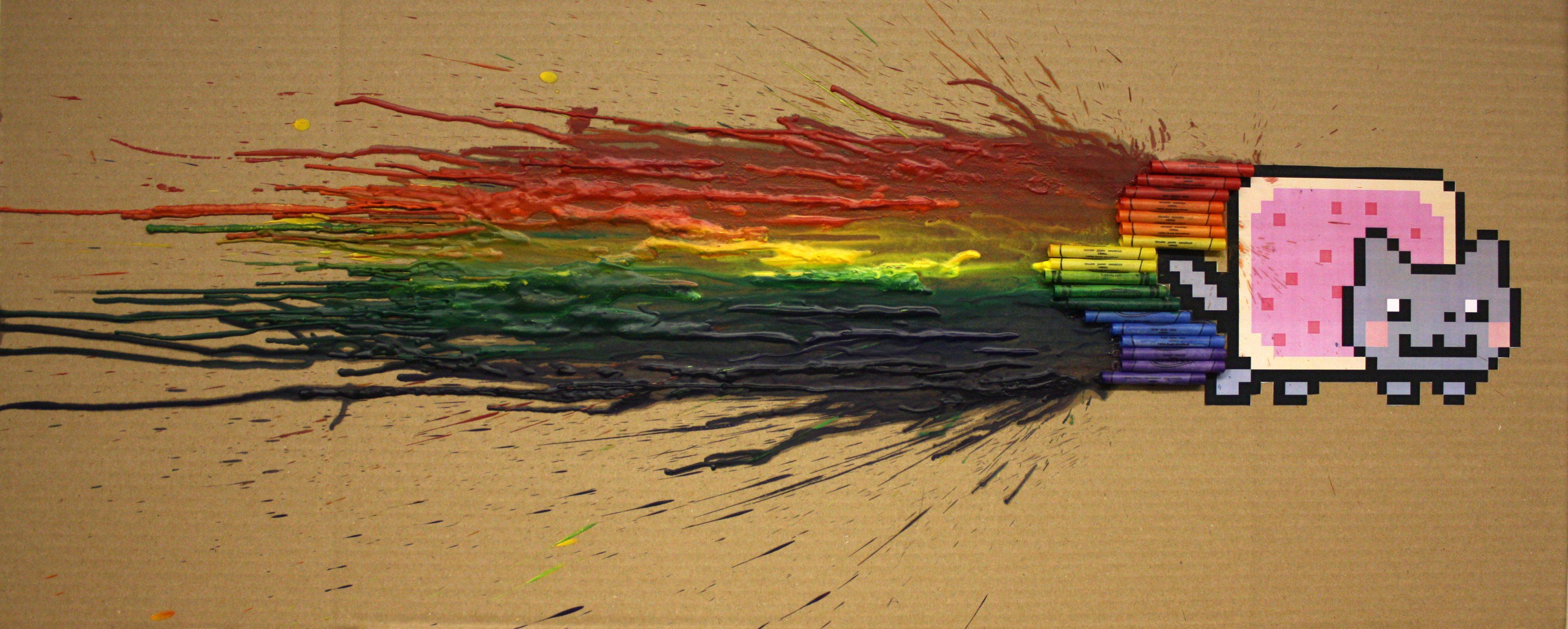 4003x1607 Image - Nyan Cat Painting