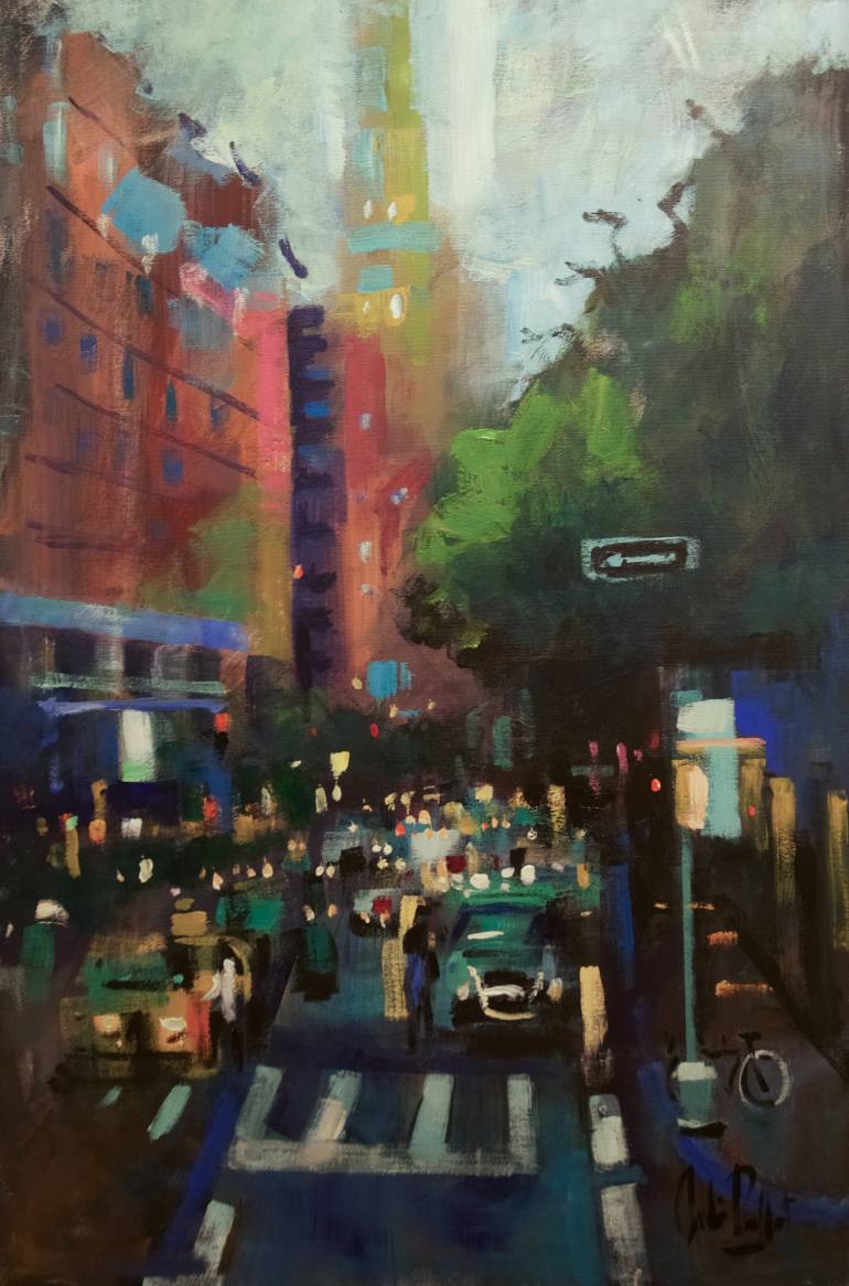 770x1166 Saatchi Art Traffic Nyc Painting By Andre Pallat - Nyc Painting