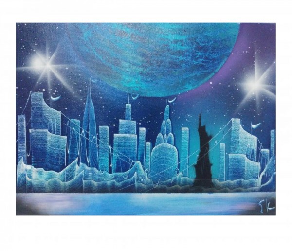 600x516 New York City Skyline Painting - Nyc Skyline Painting