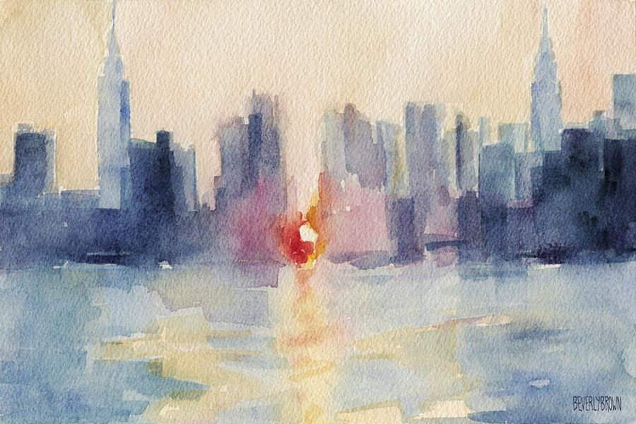 Nyc Skyline Painting at PaintingValley.com | Explore collection of Nyc ...