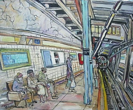 458x377 Nyc Subway Paintings. Artist Stephen Stoller - Nyc Subway Painting