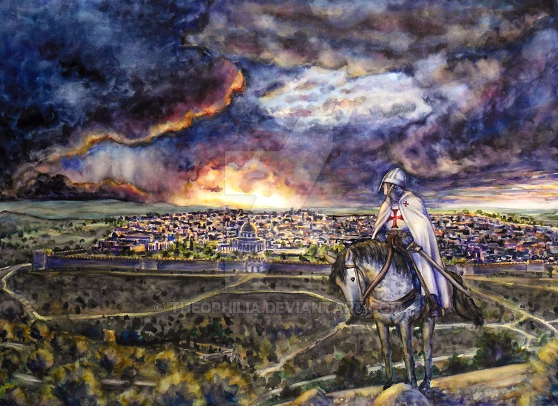 800x582 If I Forget You, O Jerusalem By Theophilia - O Jerusalem Painting