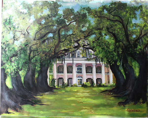 600x478 Oak Alley Painting By Mary Raymond - Oak Alley Painting