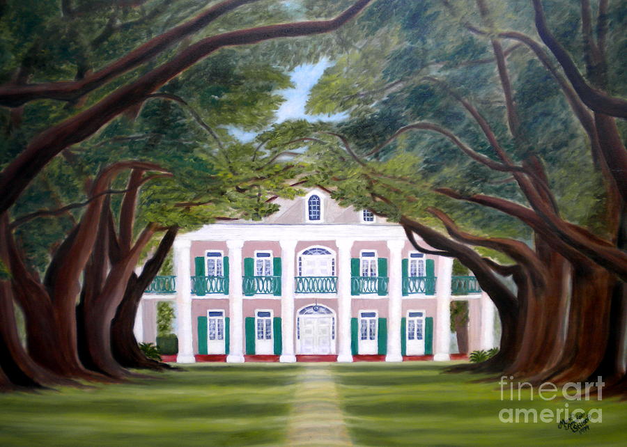 900x642 Oak Alley Painting By Mona Stilson - Oak Alley Painting