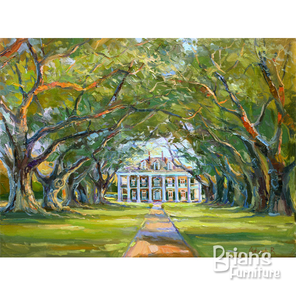 600x600 Oak Alley Plantation Home By Motuzok - Oak Alley Painting