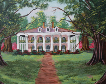 340x270 Oak Alley Plantation On 12 X 16 Canvas - Oak Alley Painting