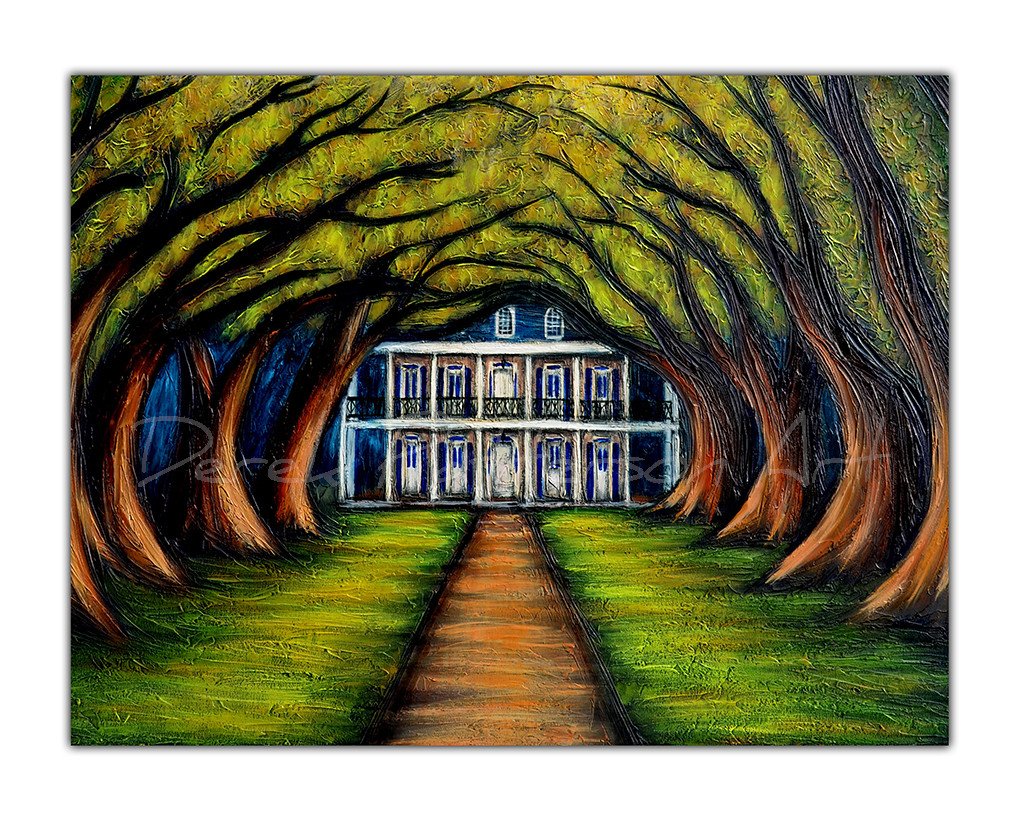 1024x819 Oak Alley Plantation Derek Patterson Art - Oak Alley Painting