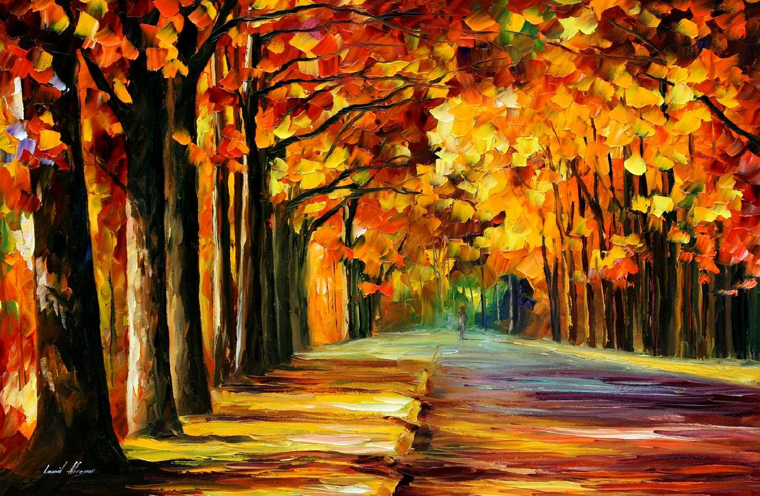 1493x975 Leonid Afremov, Oil On Canvas, Palette Knife, Buy Original - Oak Alley Painting