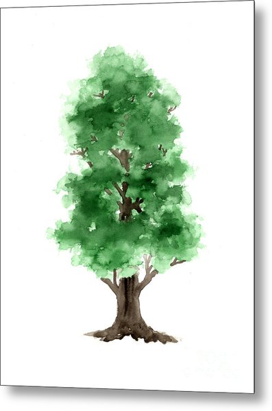 397x600 Oak Tree Watercolor Art Print Painting Painting By Joanna Szmerdt - Oak Leaf Painting