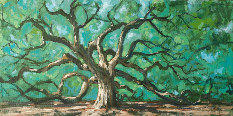 800x400 The Angel Oak An Online Acrylic Painting Lesson Tim Gagnon Studio - Oak Painting
