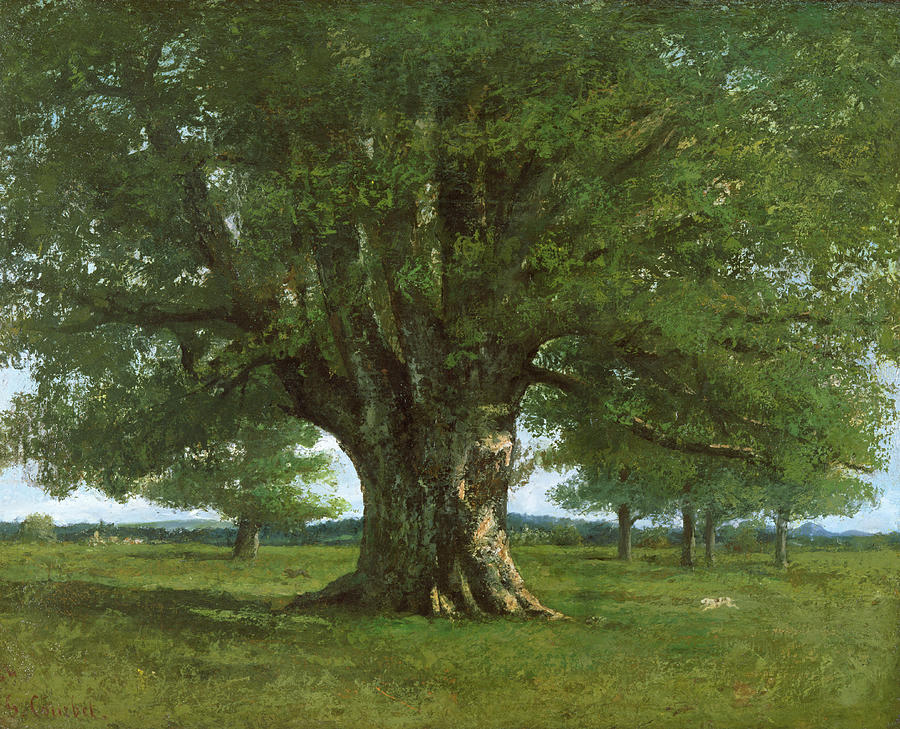 900x729 The Oak Of Flagey Painting By Gustave Courbet - Oak Painting