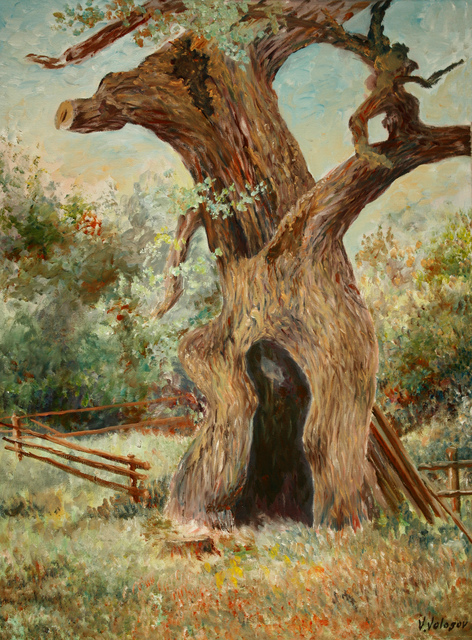 472x640 Vladimir Volosov Artwork Old Oak Original Painting Oil - Oak Painting