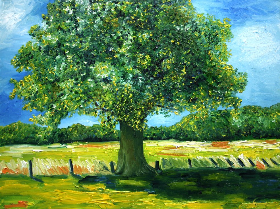 985x734 Oak Tree Painting Oak Tree Oil Painting Dutch Landscape 60 X 80 Cm - Oak Tree Painting