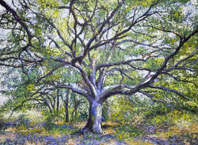 Oak Tree Painting at PaintingValley.com | Explore collection of Oak ...