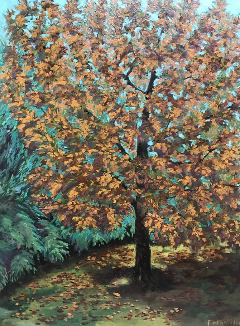 Oak Tree Painting at PaintingValley.com | Explore collection of Oak ...