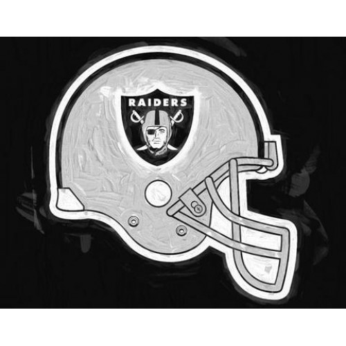 500x500 Oakland Raiders Helmet Sketch For Canvas Painting - Oakland Raiders Painting