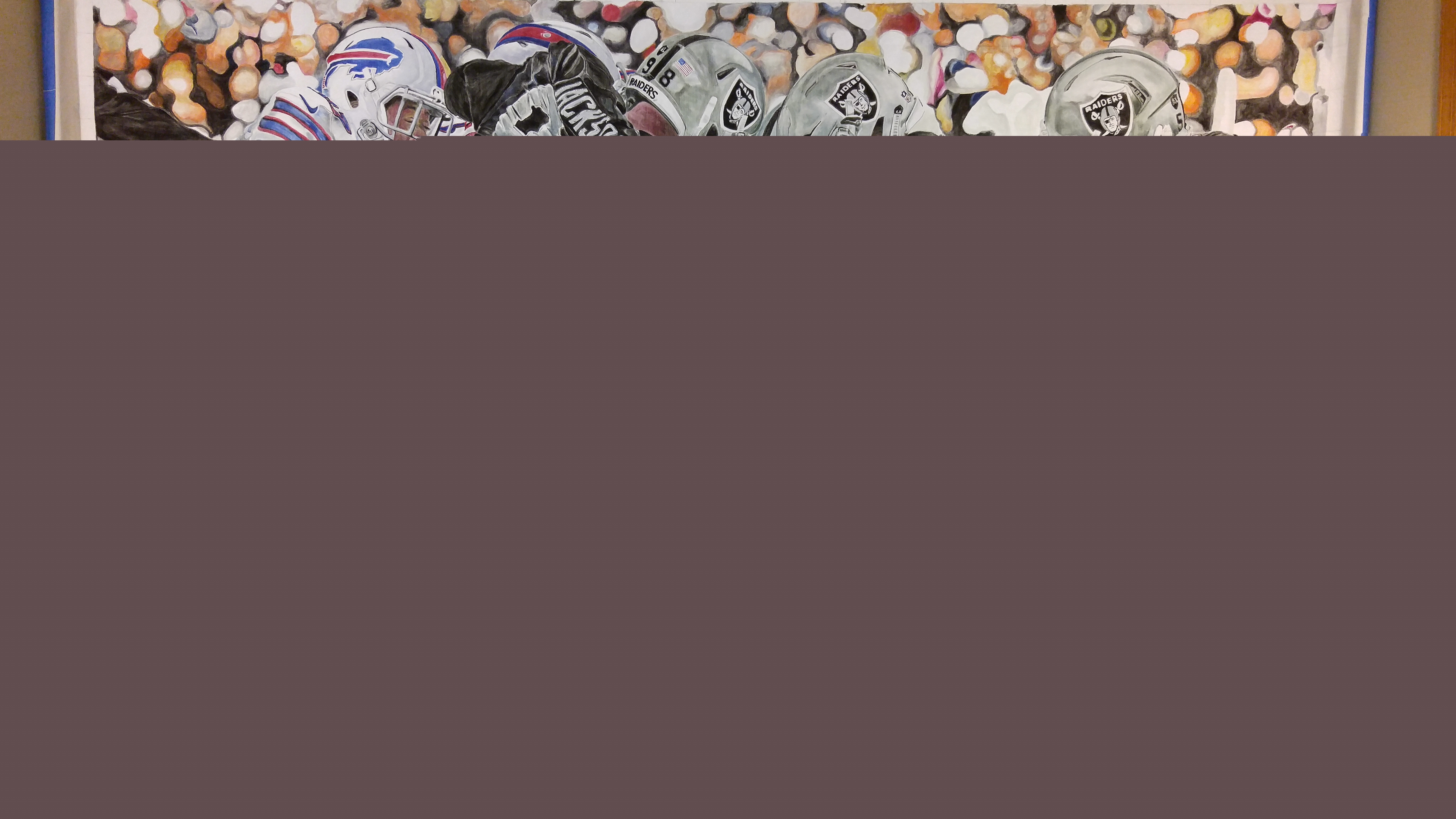 5312x2988 Football Canvas Oil Paintings - Oakland Raiders Painting