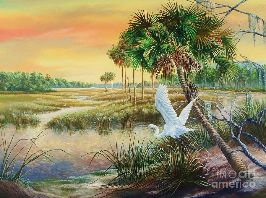900x670 St. Marks National Wildlife Refuge A Spring Oasis Painting By - Oasis Painting