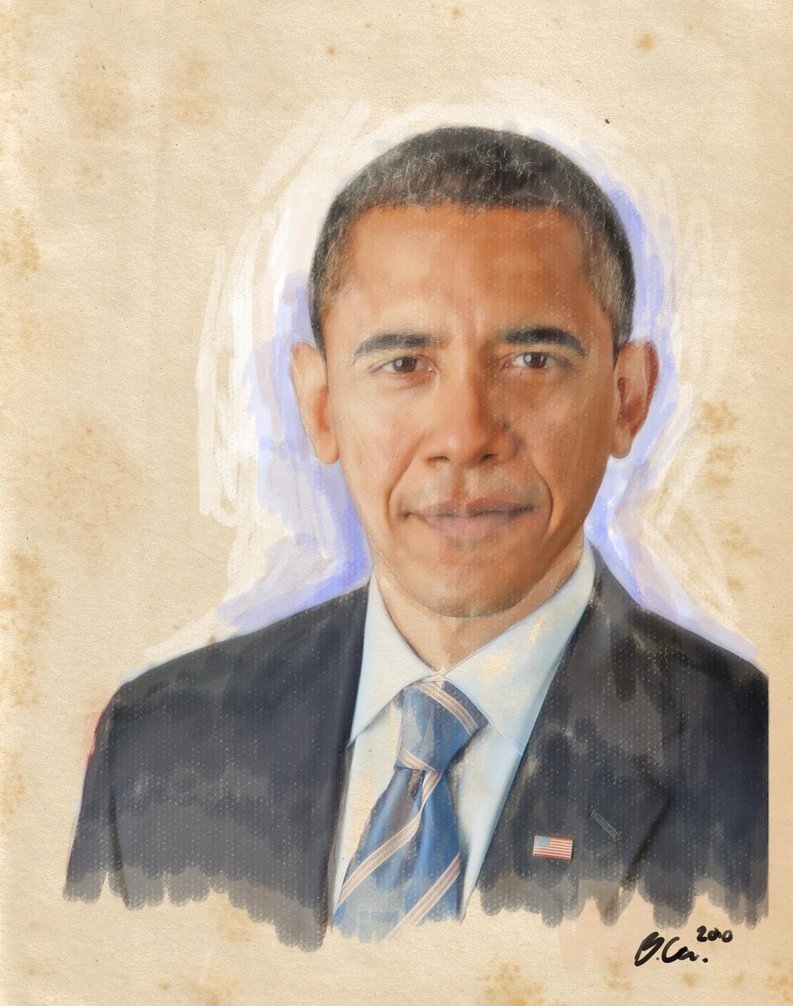 793x1006 Obama Oil Painting By My Nightmare Reborn - Obama Oil Painting