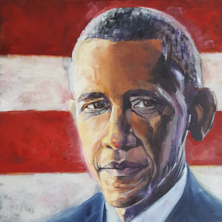770x770 Saatchi Art Change - Obama Oil Painting
