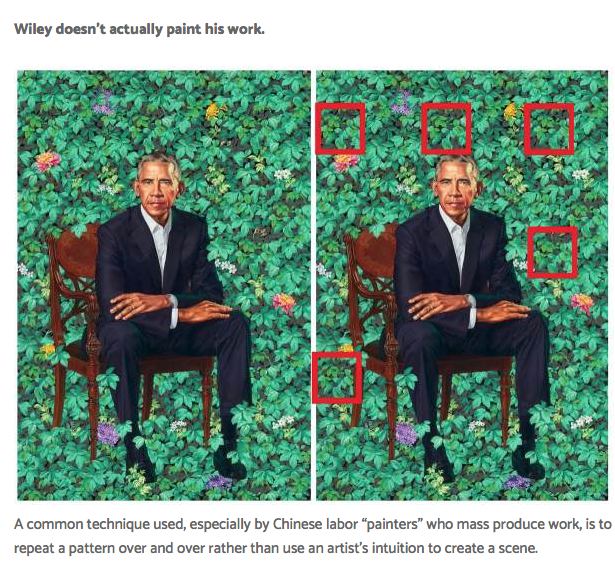 615x571 Obama Official Painting Black Artist Is Fraud, Uses Chinese - Obama Painting
