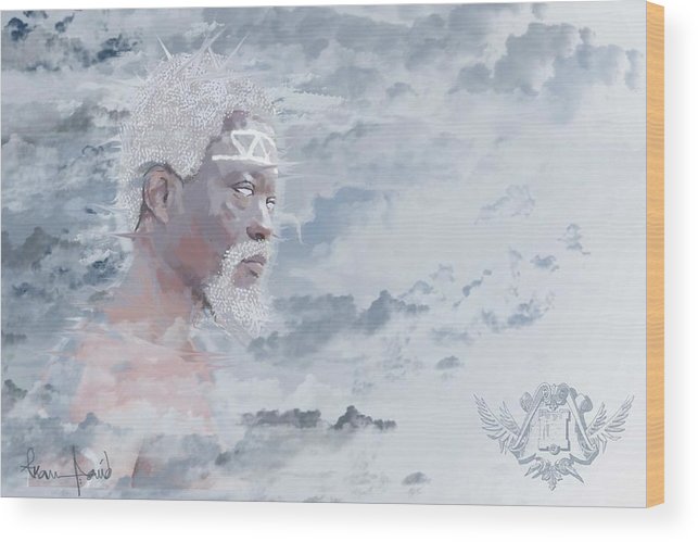 643x499 Obatala Wood Print By Akan David - Obatala Painting