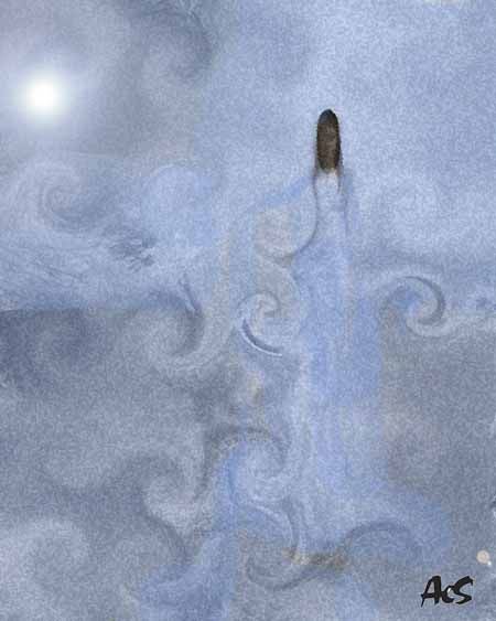 450x563 Obatala Painting By Aes For Afro My Heavenly Guider - Obatala Painting