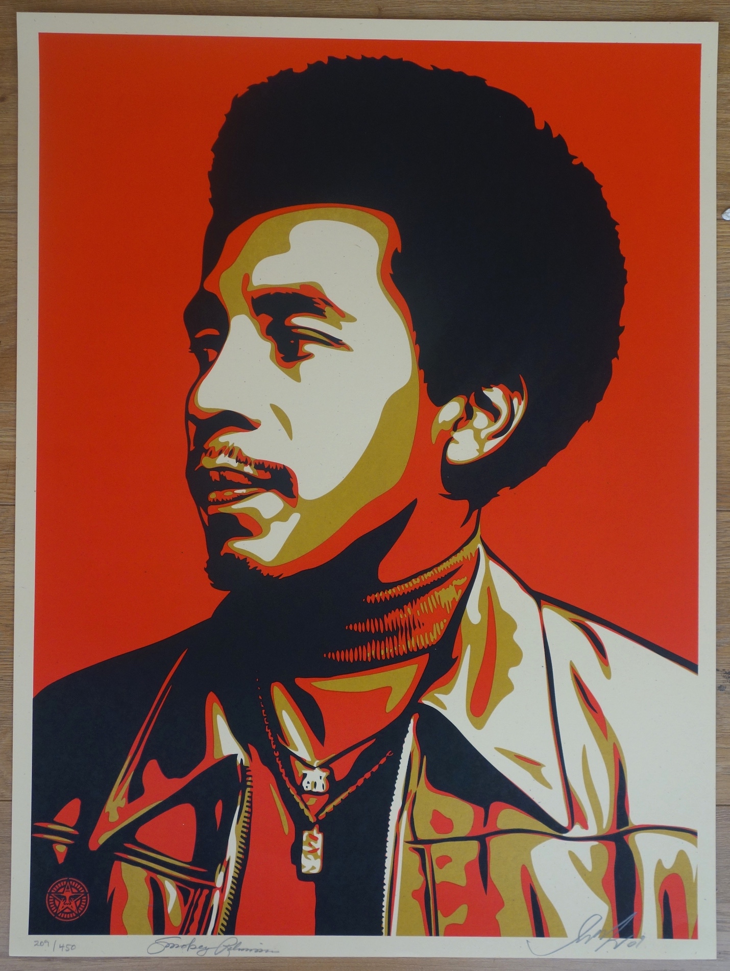 1430x1901 Obey Smokey Robinson Print Red - Obey Painting