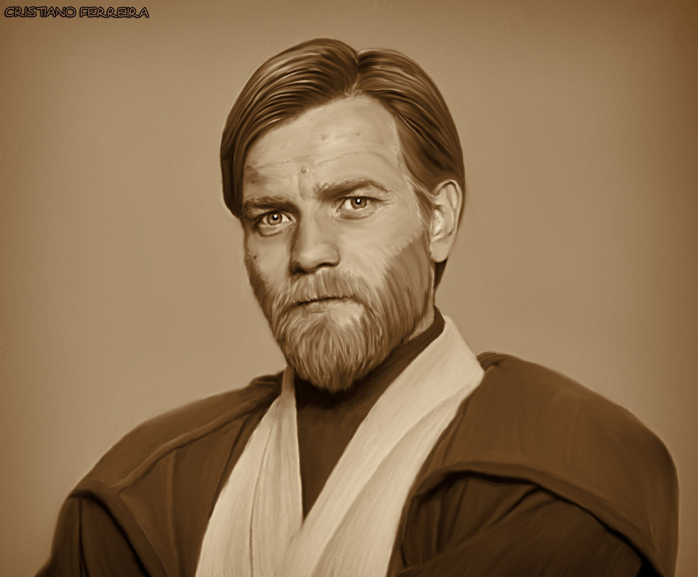 983x812 Obi Wan Kenobi Painting By Fantasminhacamarada - Obi Wan Kenobi Painting
