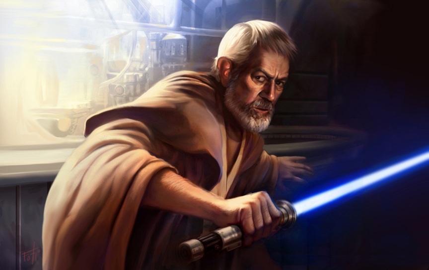 864x543 Image - Obi Wan Kenobi Painting