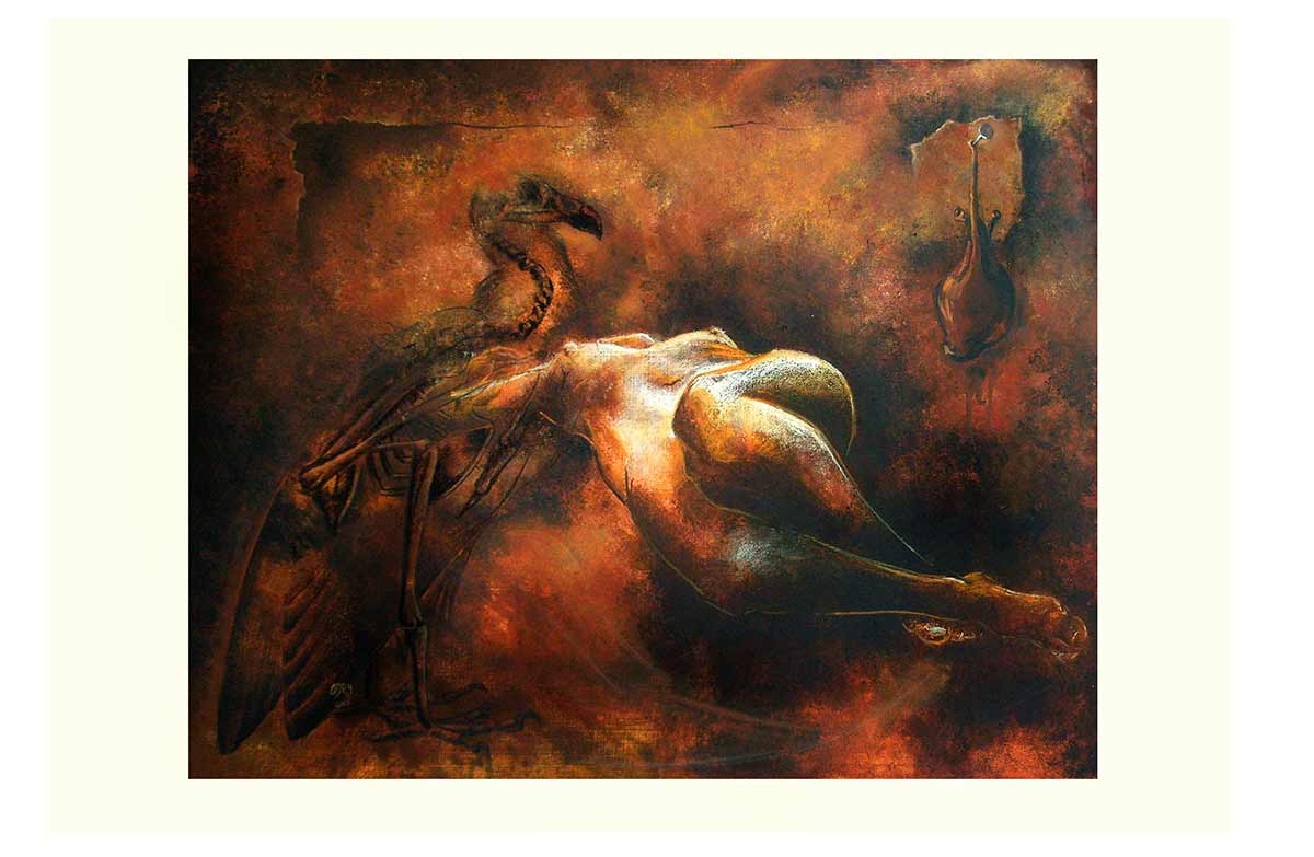 1200x783 Mixed Media Painting Oblivion Adry Del Rocio - Oblivion Painting