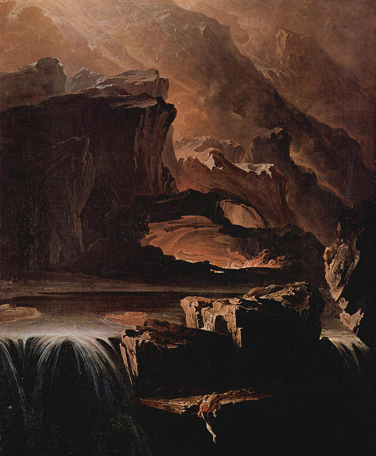 741x900 Sadak And The Waters Of Oblivion Painting By John Martin - Oblivion Painting