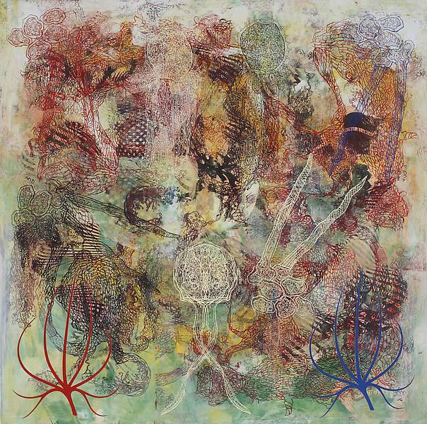 604x600 Philip Taaffe Painting As Occult Practice Painters' Table - Occult Painting