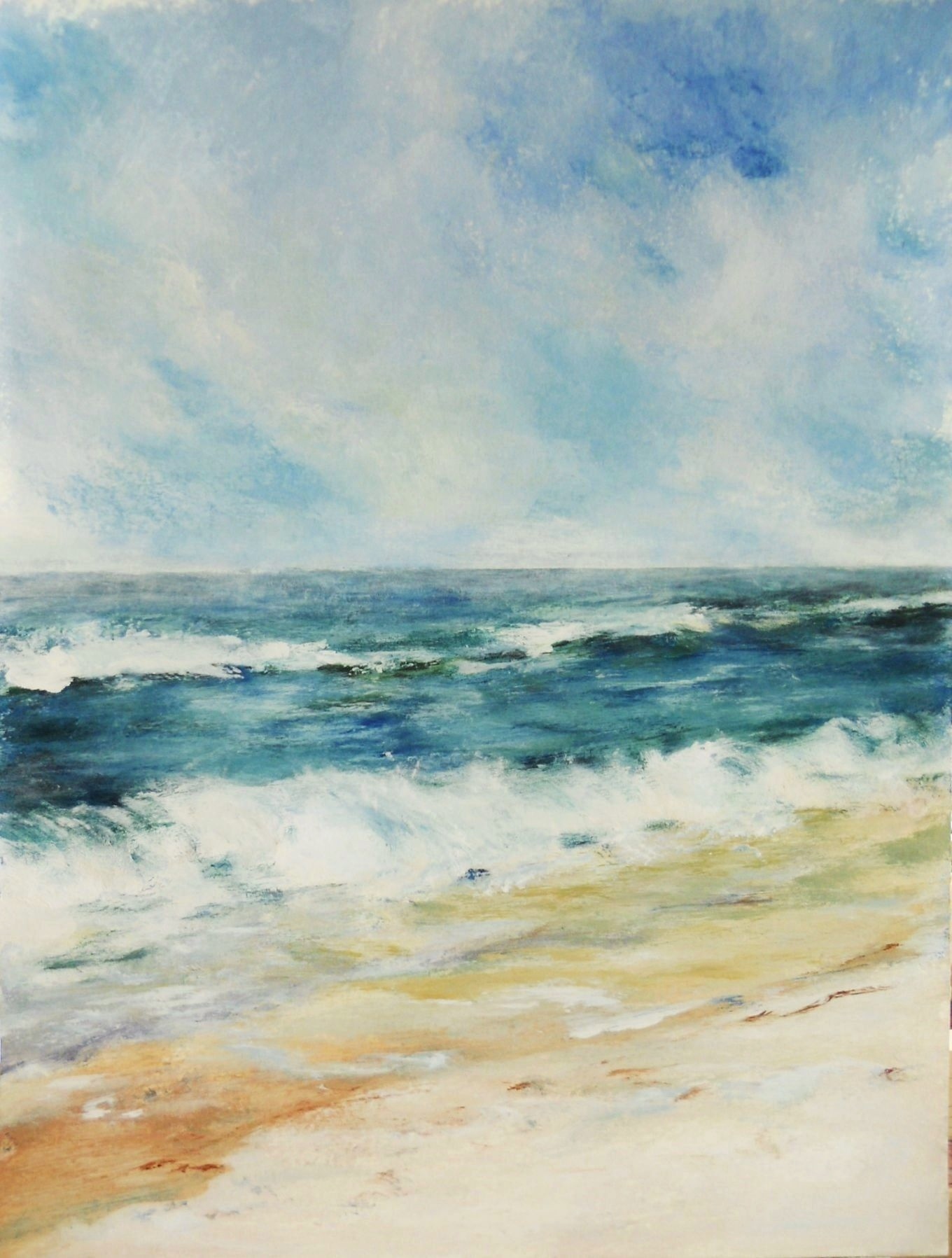 1360x1797 Ocean Study - Ocean Acrylic Painting