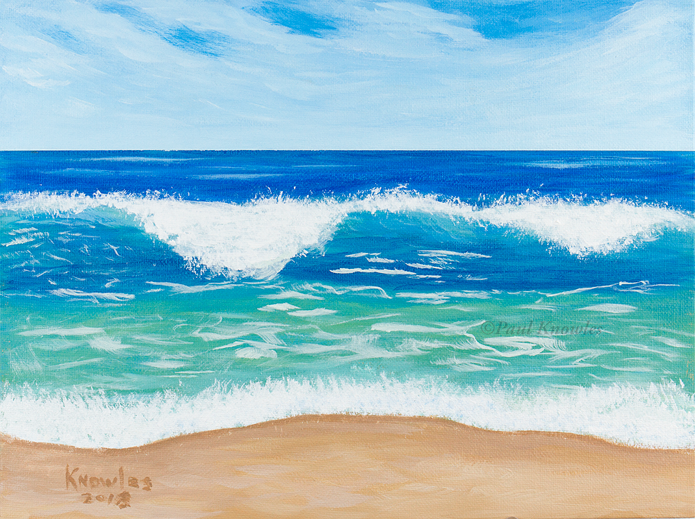 Ocean Acrylic Painting at Explore