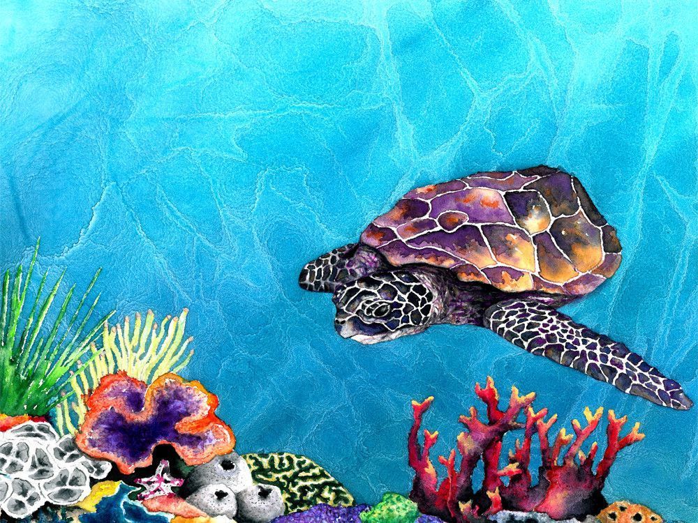 1000x750 Art Print - Ocean Animal Painting