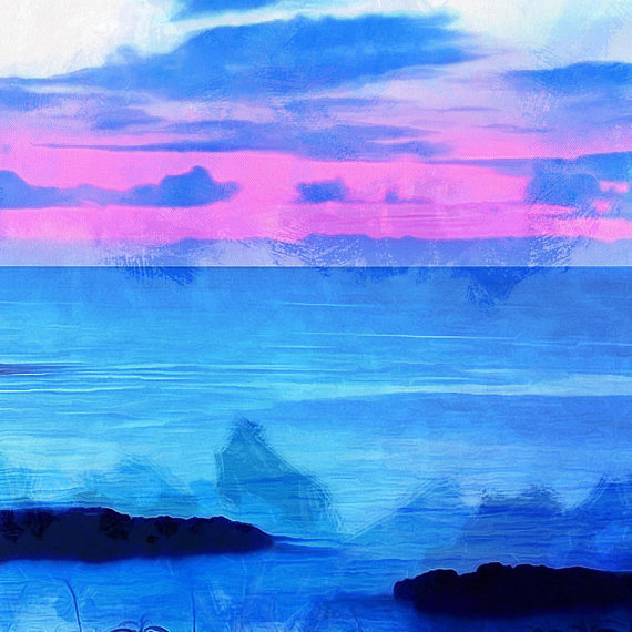 570x570 Hawaii Beach Canvas, Large Art Wall Painting, Ocean Beach Poster - Ocean Beach Painting