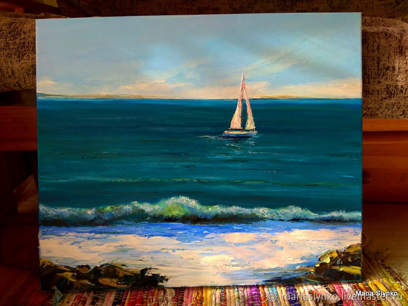 800x600 Oil Painting. The Sea Breeze And Sail Shop Online On Livemaster - Ocean Breeze Painting