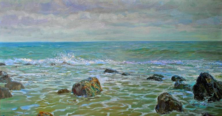 770x402 Saatchi Art Ocean Breeze Painting By Victor Mishurovskiy - Ocean Breeze Painting
