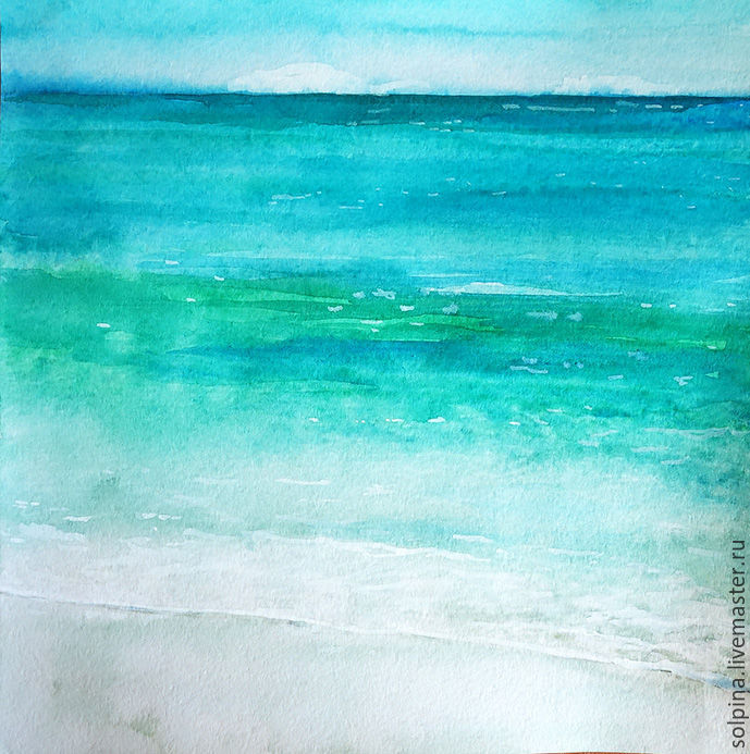 689x693 Sea Breeze. Watercolor Shop Online On Livemaster With Shipping - Ocean Breeze Painting
